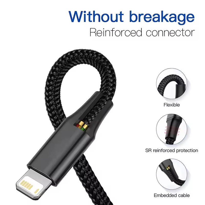 4 in 1 Multi USB Charging Cable Fast Charger Cord For iPhone Type C Micro gallery