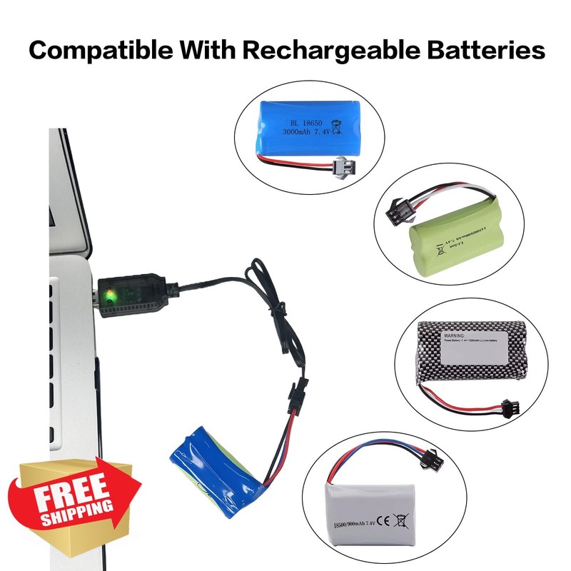 BaiWeiDun 7.4V USB Charger SM-3PIN Black gallery