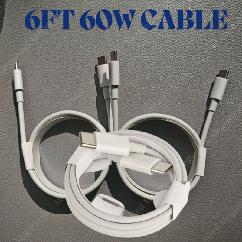 3PCS 60W USB-C to USB-C Cable Fast Charge Cord 6FT For iPhone16/15 17ProMax/iPad