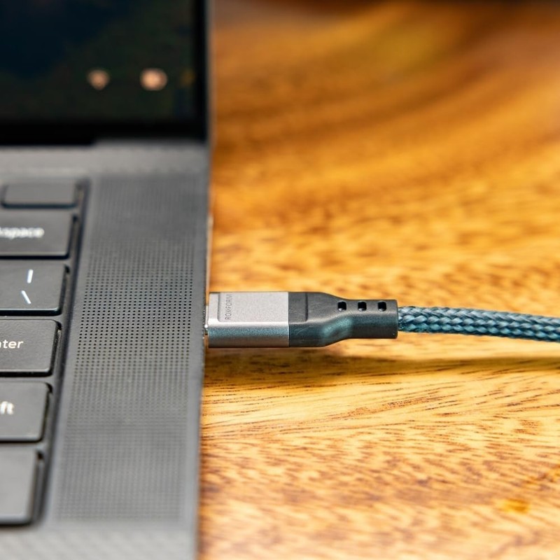 100W USB-C Charging Cable 2m Braided, Integrated Tie, 5000 Bend Tested, Durable gallery