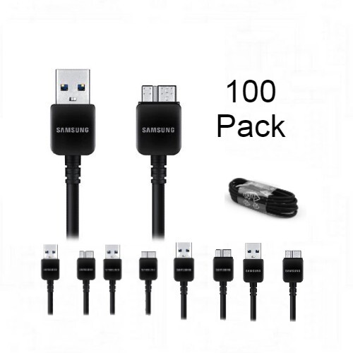 Samsung USB 3.0 Micro B Sync Transfer and Charge 1M Cable (5 Ft) Black(100 Pack)
