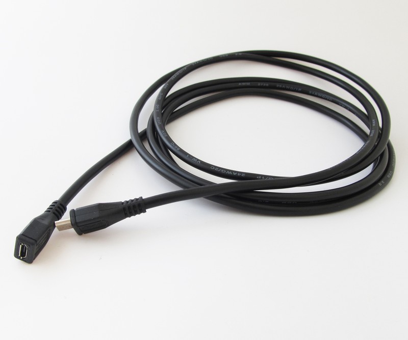 4pcs 2M/6.6ft Extension Data Cable Micro USB 5pin Male to Female Straight Cable gallery