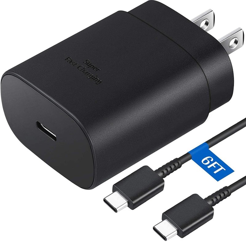 25w Type USB-C Super Fast Wall Charger+6FT Cable Samsung Galaxy S23 S22 S21 S20