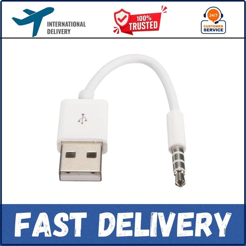 USB Charger Data SYNC Cable for Apple iPod Shuffle 3rd 4th 5th 6th 7th Gen 3.5mm