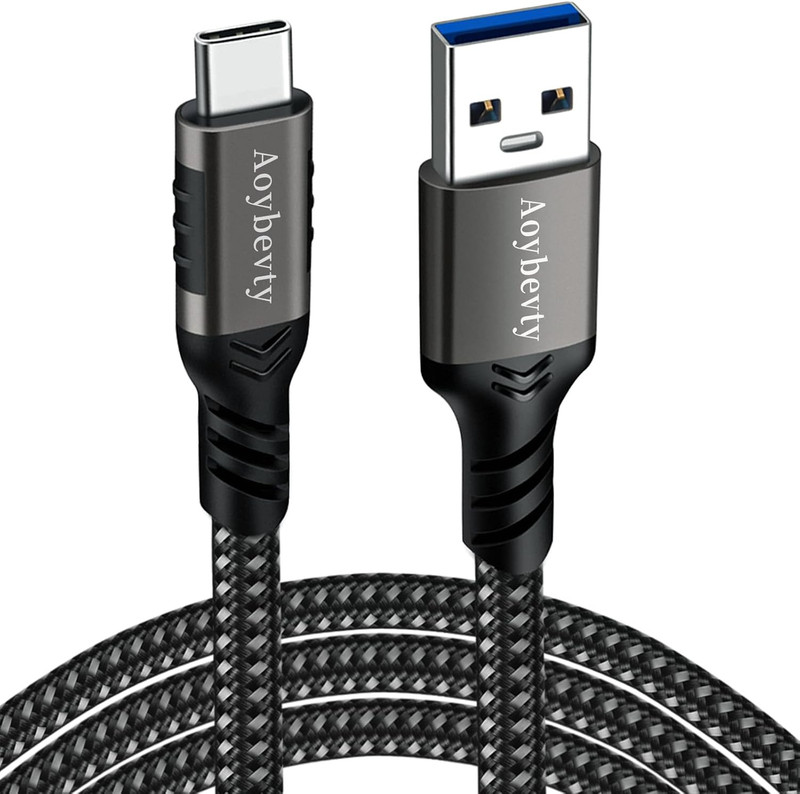 Braided Fast Charging USB A-USB C 6.6Ft Data Transfer Cable Android Auto 60W