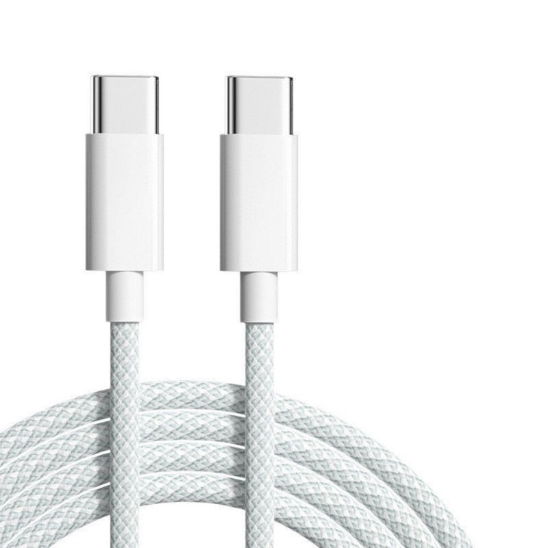 3Pcs PD Fast Charger Block Braided Type USB C To USB C Cable For iPhone 15 16 17 gallery