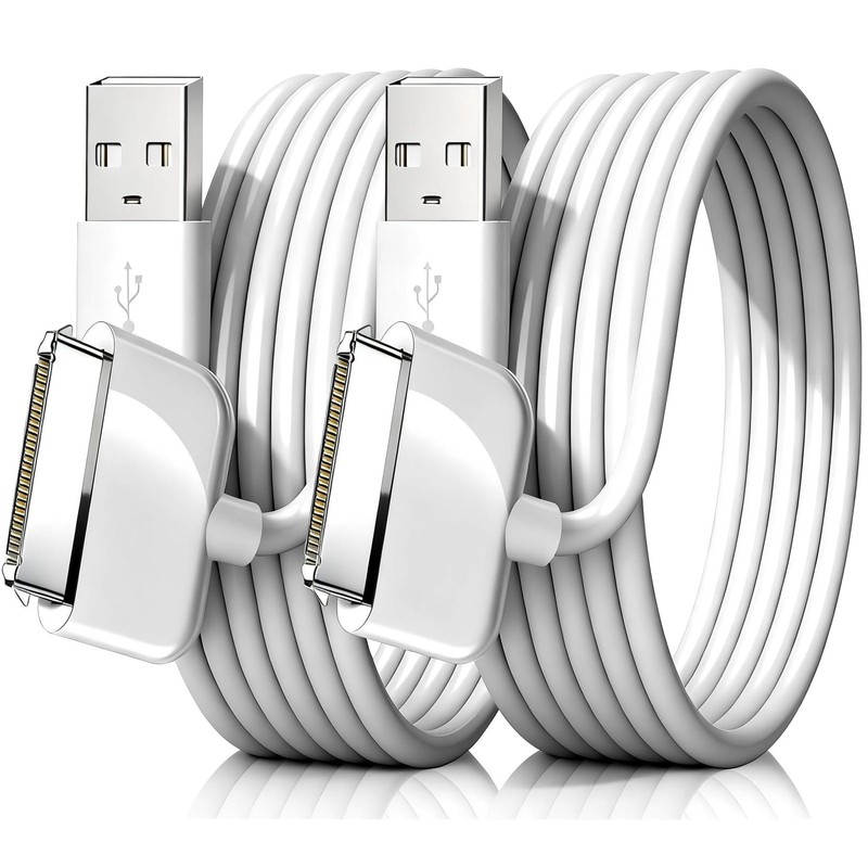 Azosowo 2-Pack 3.3ft/1m 30 Pin USB Charger Cable 30 - White
