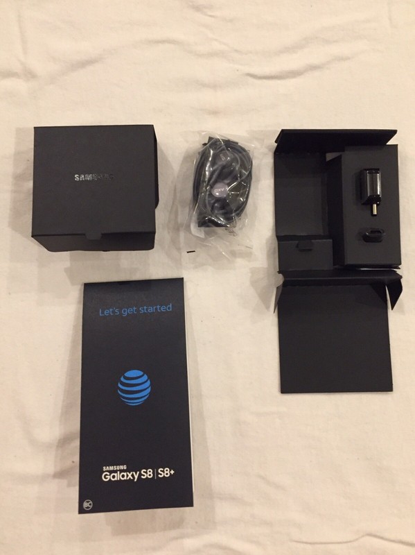 New Samsung Galaxy S8 S8 Plus Components: Box, USBs, headphones **NO PHONE**