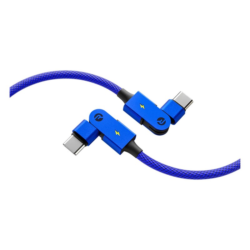 Raycon® Magic Spin 100Watt USB-C® to USB-C® Charge and Sync Cable 3.3 Ft.- Blue