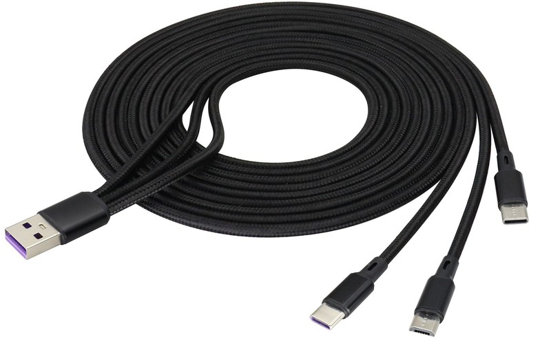 2Pack/4Ft 3 in 1 USB 2.0 A Splitter Cable USB A 2.0 to Dual +Micro USB Charge... gallery