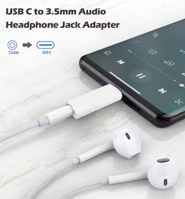 1/2 pc USB-C Type C Adapter Port to 3.5MM Aux Audio Jack Earphone Headphone Car gallery