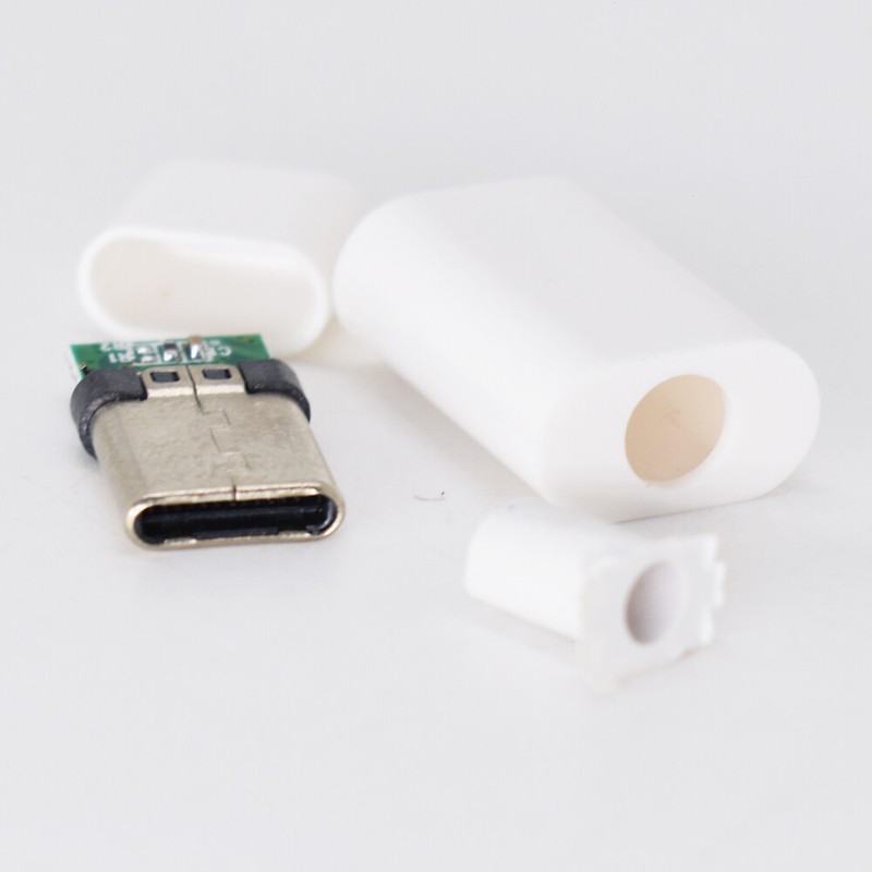 1set White USB 3.1 Type C USB C Male Plug DIY Connector Solder Housing Cover gallery