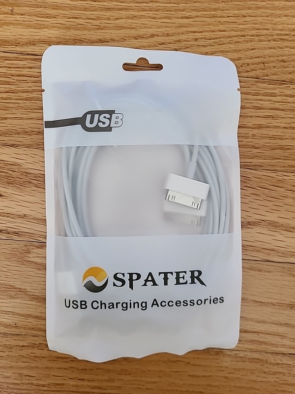 2-Pack iPhone 4s Spater USB cable, 30 pin, 1.5 meter NEW X0016H0WQT