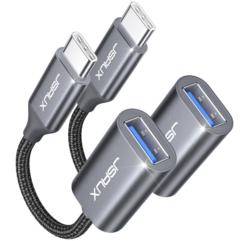 2 Pack USB C To USB 3.0 Adapter Type C Male To USB A Female OTG Converter