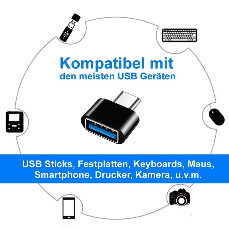 USB C OTG Adapter USB 3.0 Female to Type C Male Converter for Phone Laptop PC gallery
