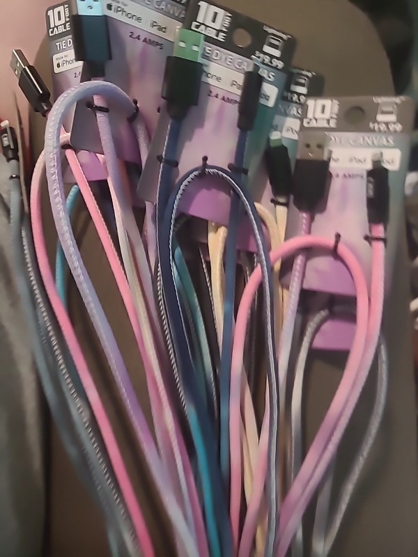 CLEARANCE 10ft Rapid Charge Charging Cable for iPhone/iPad/iPod – TIE DYE CANVAS