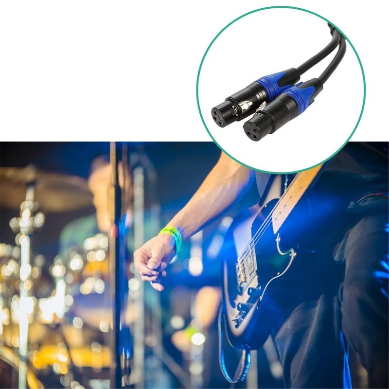 (10 ft-1Pack) 1 Male to 2 Female XLR Y Splitter Micrphone Cable, 3pin Male to... gallery