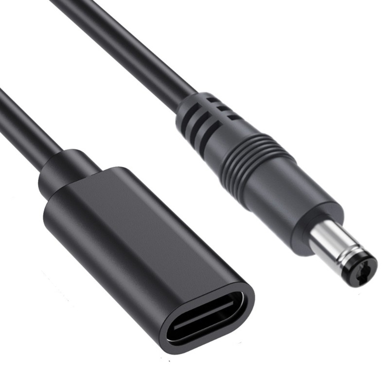 25cm Length Data Cable USB C Female to DC5.5x2.1mm Male/Female Extension Cord gallery