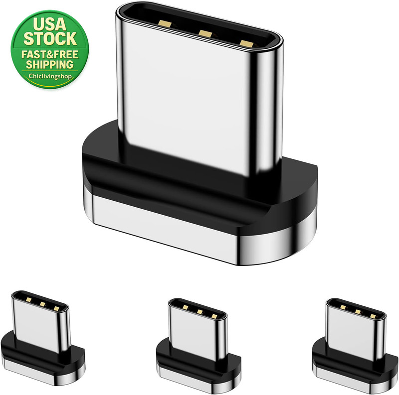 Magnetic Connector Tips USB-C for Android Devices 4 Pack 24 Pins Fast Charging