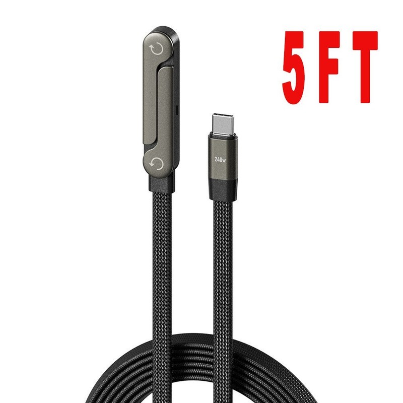 2-in-1 Invisible Holder Charger Cable–240W Fast Charging Cord with Phone Stand