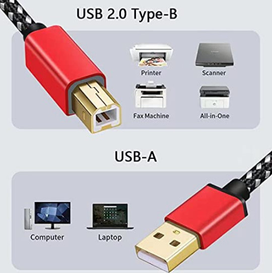 2m USB2.0 To Type-B Square Interface Extension Cables Printer Connection Cables gallery