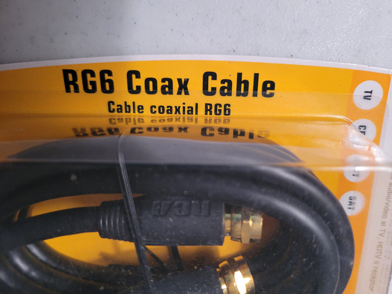 RCA VH606N RG6 Coaxial Cable 6 ft. Black New Sealed gallery