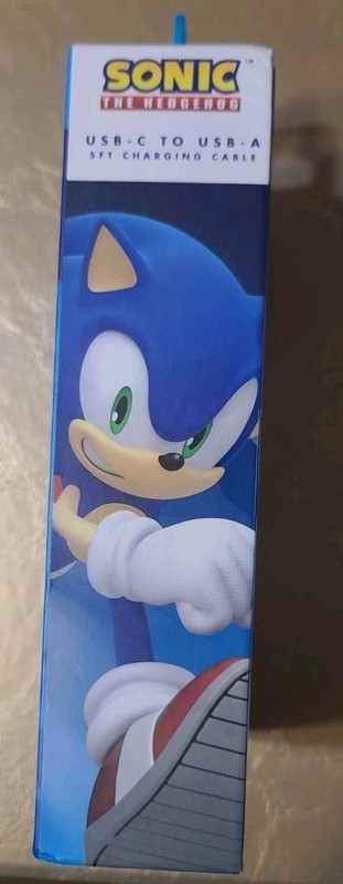 SONIC THE HEDGEHOG KNUCKLES USB-C TO USB-A 5FT RED CHARGING CABLE NIB gallery