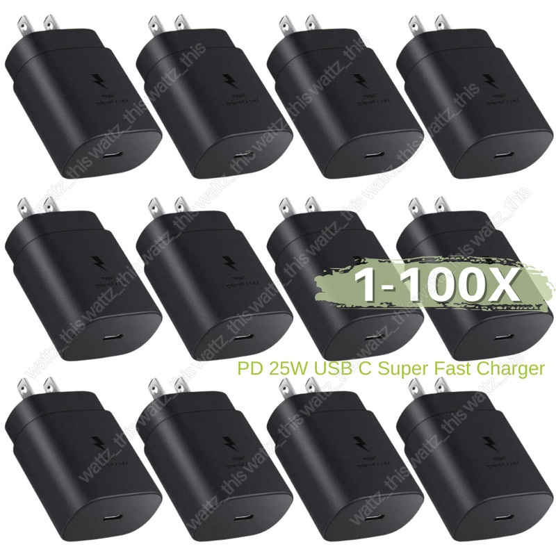 25w Super Fast Charger Type USB-C Adapter Block For Samsung Galaxy S23 S22 Lot