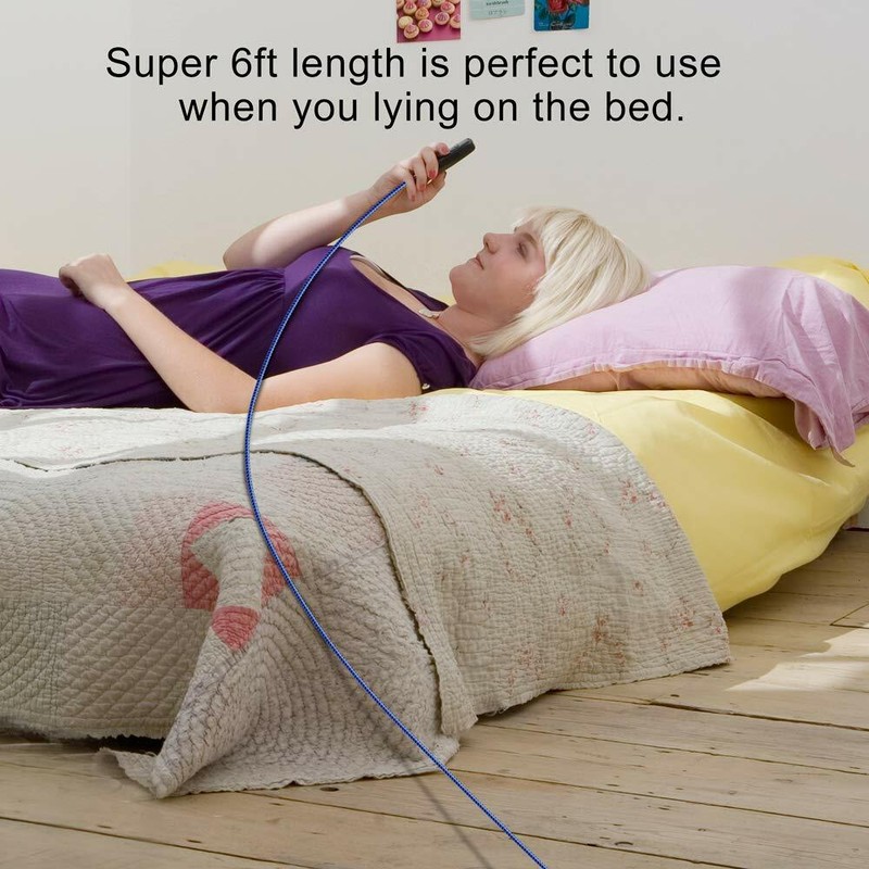 2 PACK 6ft 90 Degree Right Angle Fast Charging Cable Quick Charger Charge Cord gallery