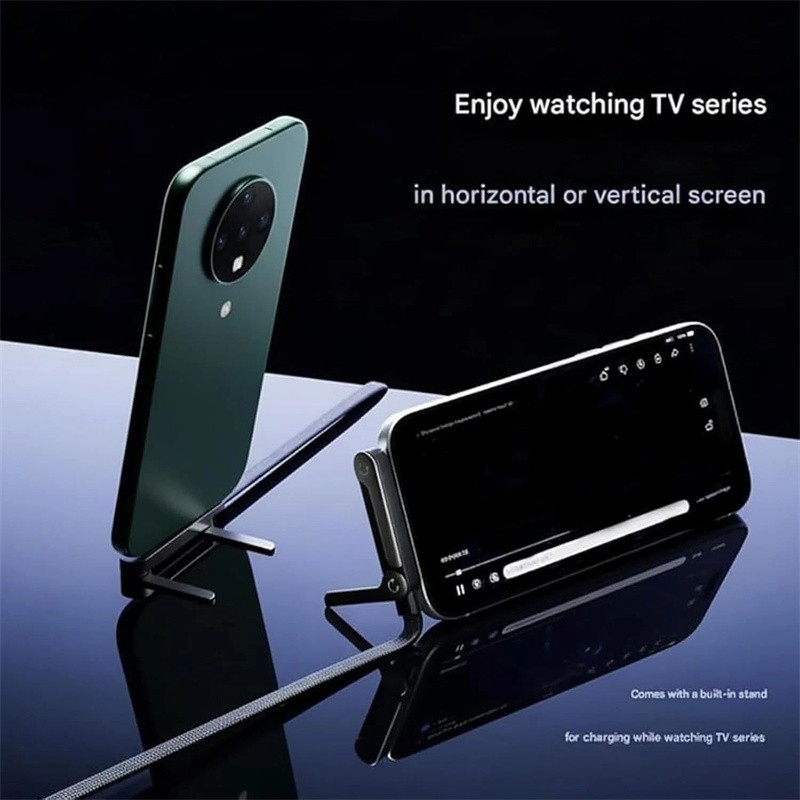 240W 2-in-1 USB C Fast Charg Cable Rotatable Stand Holder Playing While Charging gallery