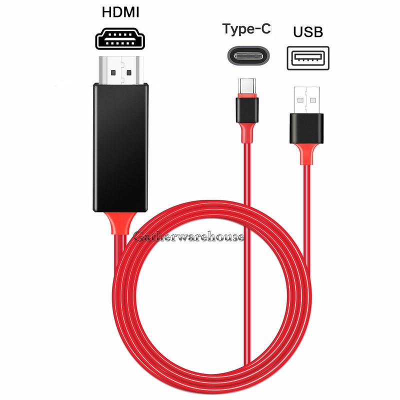 USB-C Type-C Phone to HDMI Mirror Cable For Samsung Galaxy S25 Plus/S25 Ultra 5G