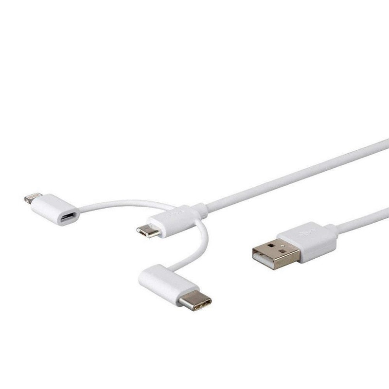 MONOPRICE Apple Mfi Certified 3-in-1 USB Cable 824KN8