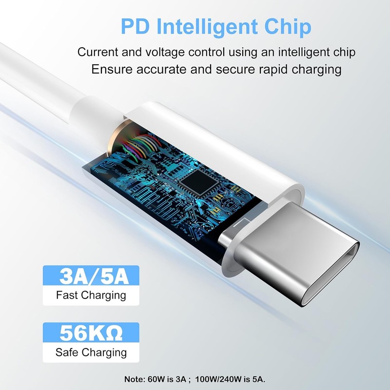 AICase USB C to USB C Cable 5A PD 100W Fast Charging Cord LED Display Type-C... gallery