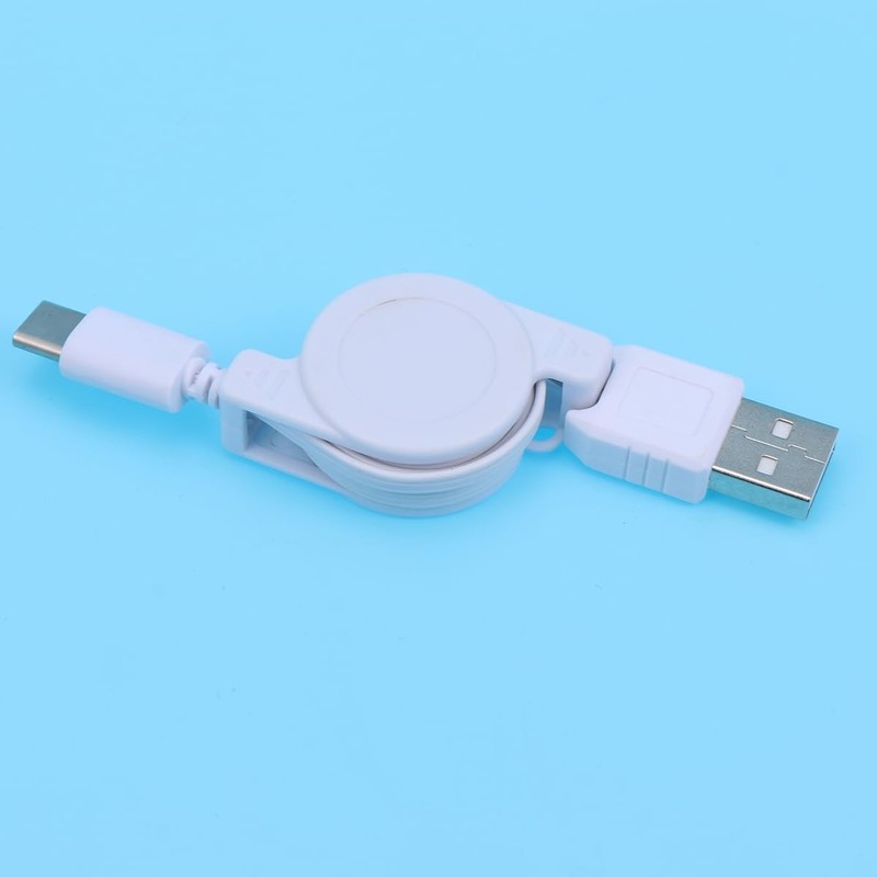 Retractable USB C 75 cm (Length) x 0.5 (Width) x 0 (Height), White gallery
