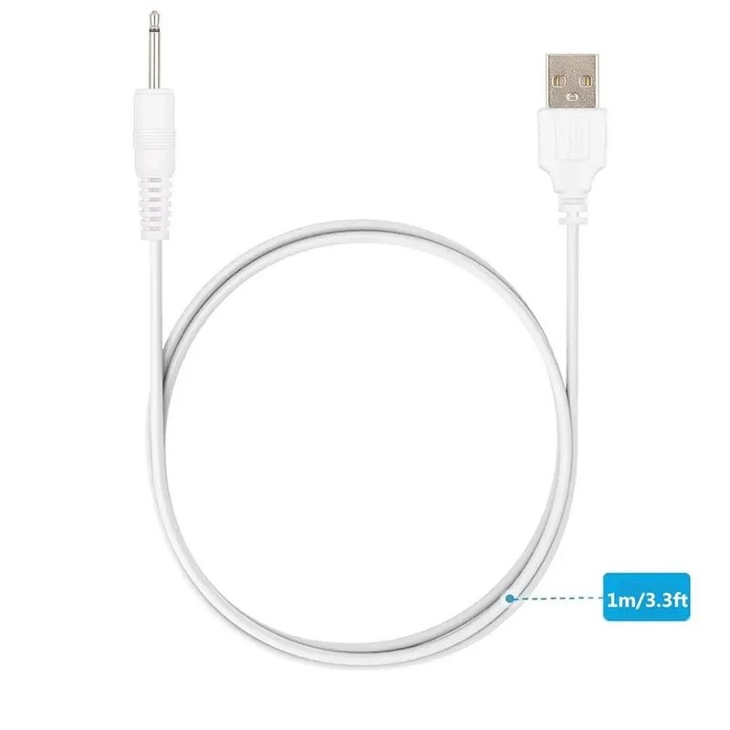USB DC 2.5mm Charger Cable Cord for Rechargeable Massager & Vibrator USB