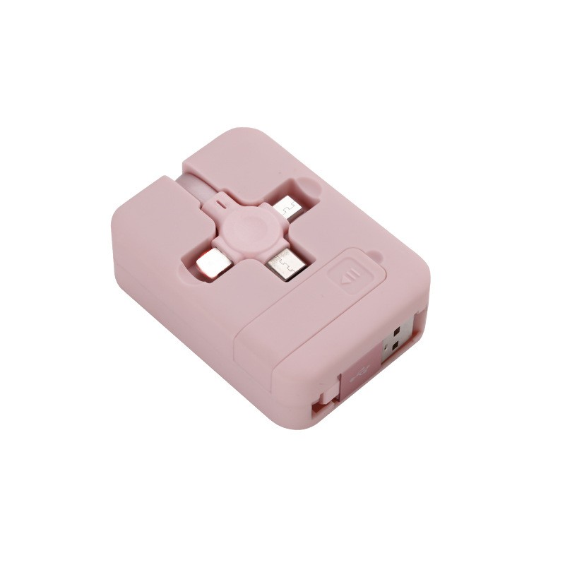 3 In 1 Retractable USB Charger Data Cable W/ Phone Stand Type C Micro USB Line gallery
