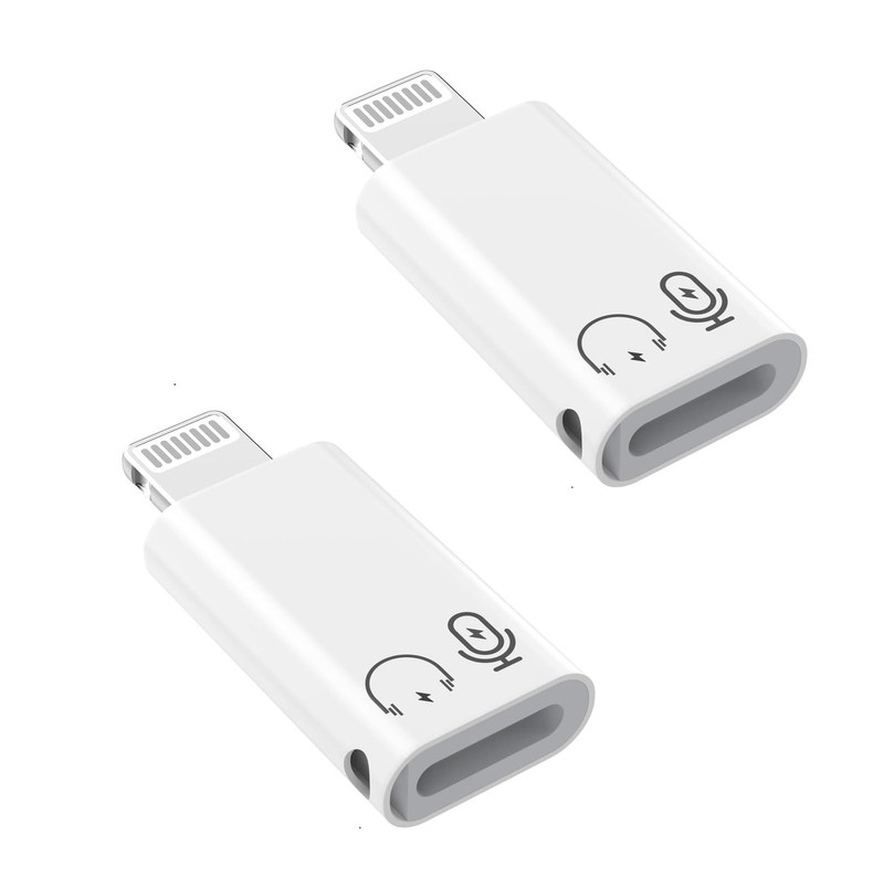 2Pack Lightning Male to USB C Female Charging Adapter MFi Certified iPhone iPad