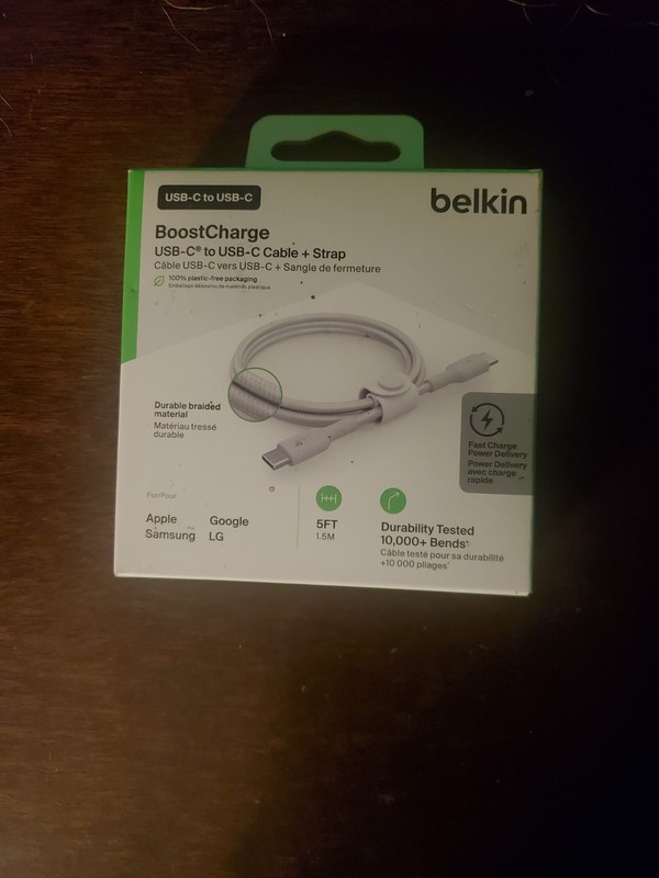 BoostCharge USB-C to USB-C Cable + Strap