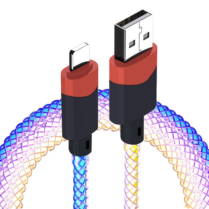 6A Fast Charging Data Cable RGB Dazzling Color Light for iPhone/Type-C/Android gallery