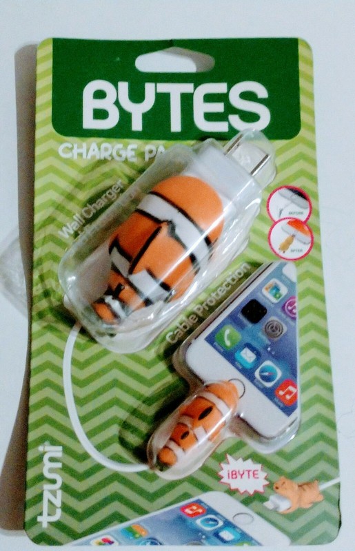 FISH CordBYTES Charge Pack w Wall Charger Cable Protection Tzumi cord bytes NEMO gallery