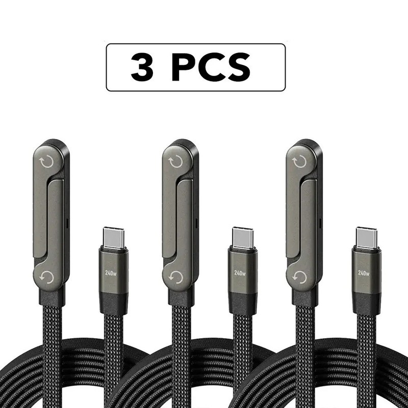 2-in-1 Invisible Holder Charger Cable–240W Fast Charging Cord with Phone Stand
