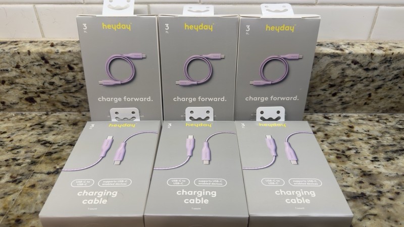 heyday USBc- USBc 3inch Charging cable SIX PACK BUNDLE