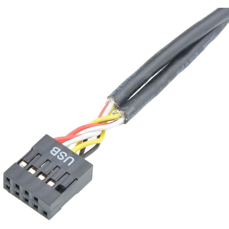 9-Pin USB Header Extension Splitter Cable 1 Male to 2 Female Hub Adapter gallery