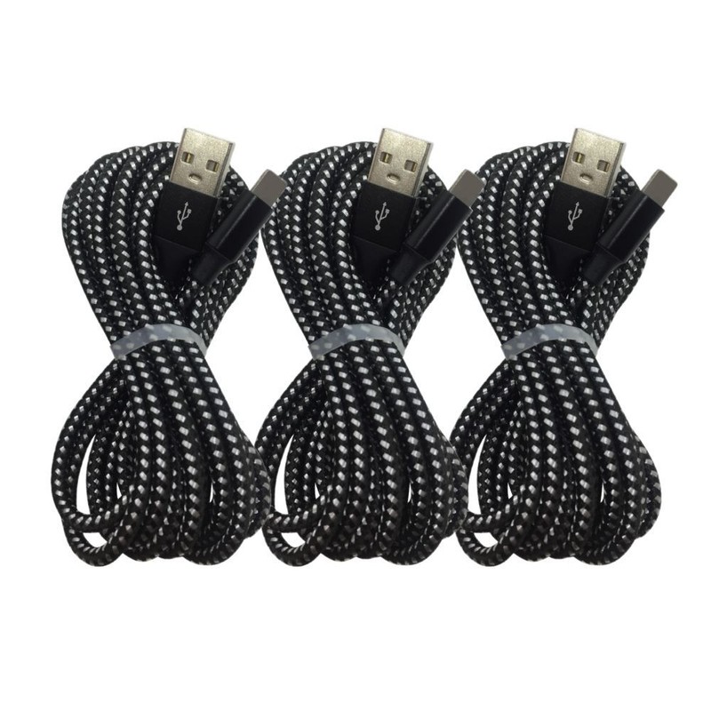 10Ft Heavy Duty Fast Charging Cord USB Charger Cable For iPhone 14 13 12 Pro Max