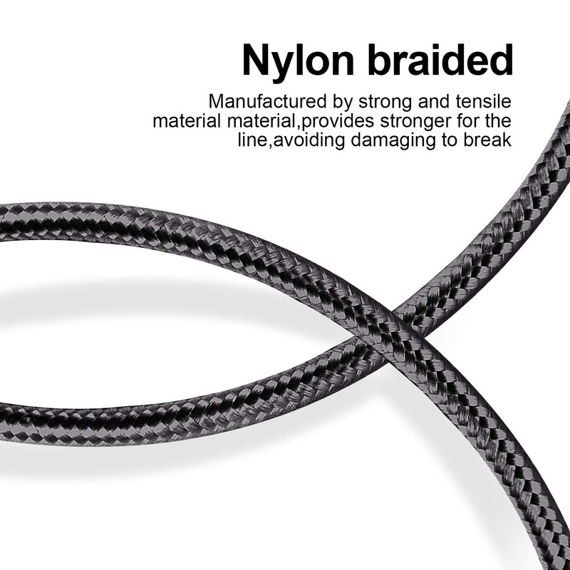 Iphone Charger, 5 Pack 3/3/6/6/10FT Apple Mfi Certified USB Lightning Cable Nylo gallery