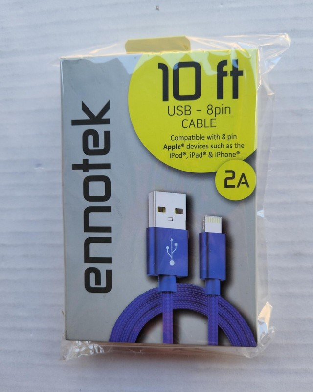 Ennotek 10 Feet USB - 8 Pin Cable - Compatible with 8 Pin Apple Devices iPhone gallery