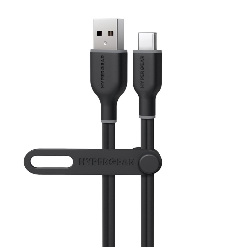 Hypergear 15912_7 10ft USB-A to USB-C Charge Sync Cable Black