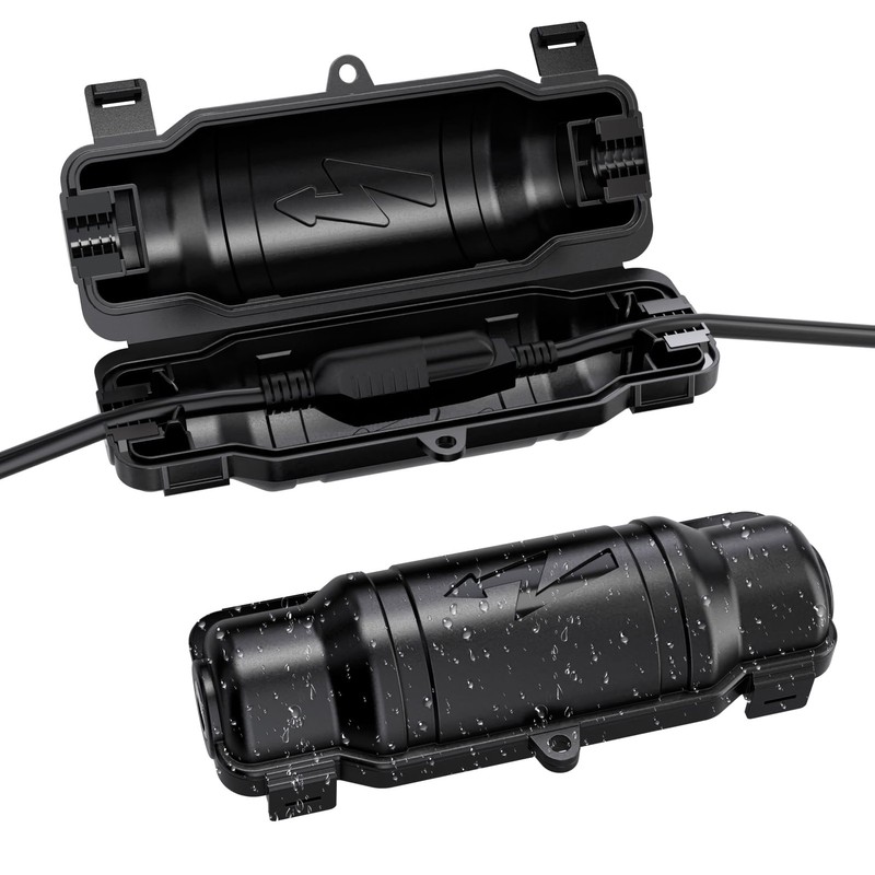Cismorvex 2 Pack Outdoor Extension Cord Safety Cover with 2 Pack, Black
