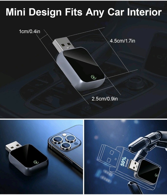 2026 Wireless CarPlay Adapter for iPhone No Audio Lag 5s Auto-Connect Conversion gallery