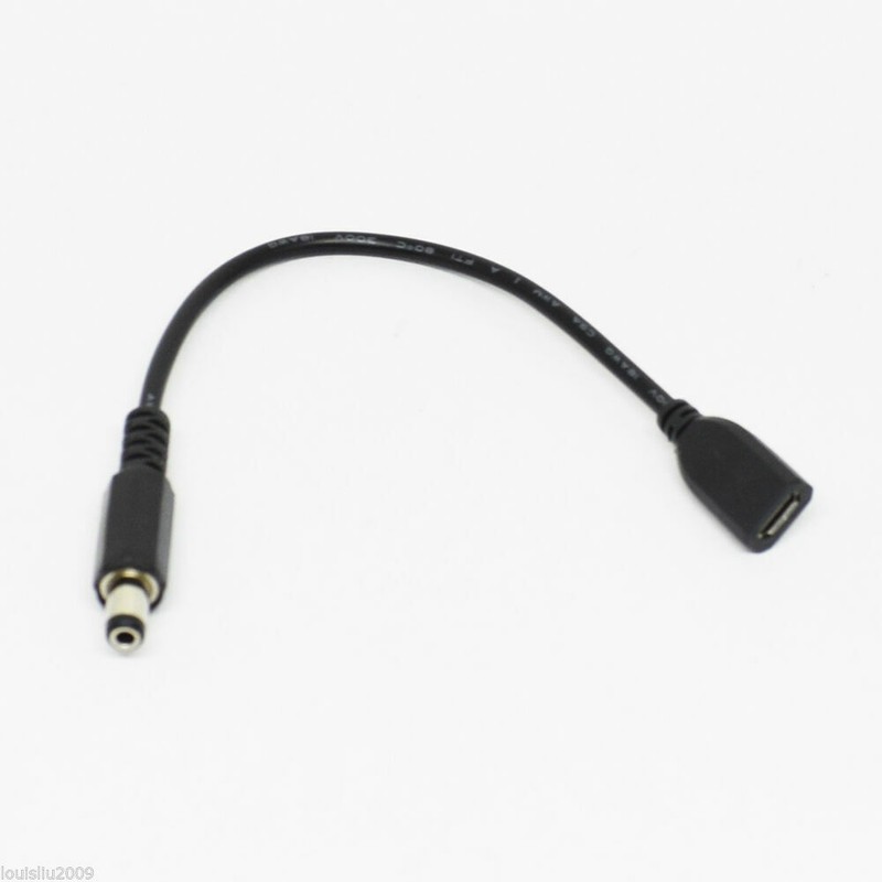 10pcs 5.5x2.5mm Male Plug to Micro 5pin USB Female Socket DC Power Adapter cable gallery